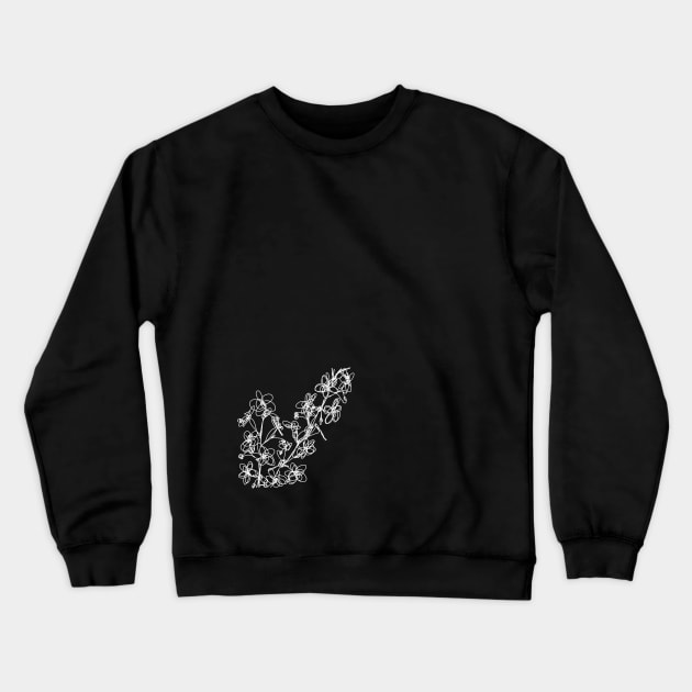 White Cheery blossoms Crewneck Sweatshirt by Aecheoloun